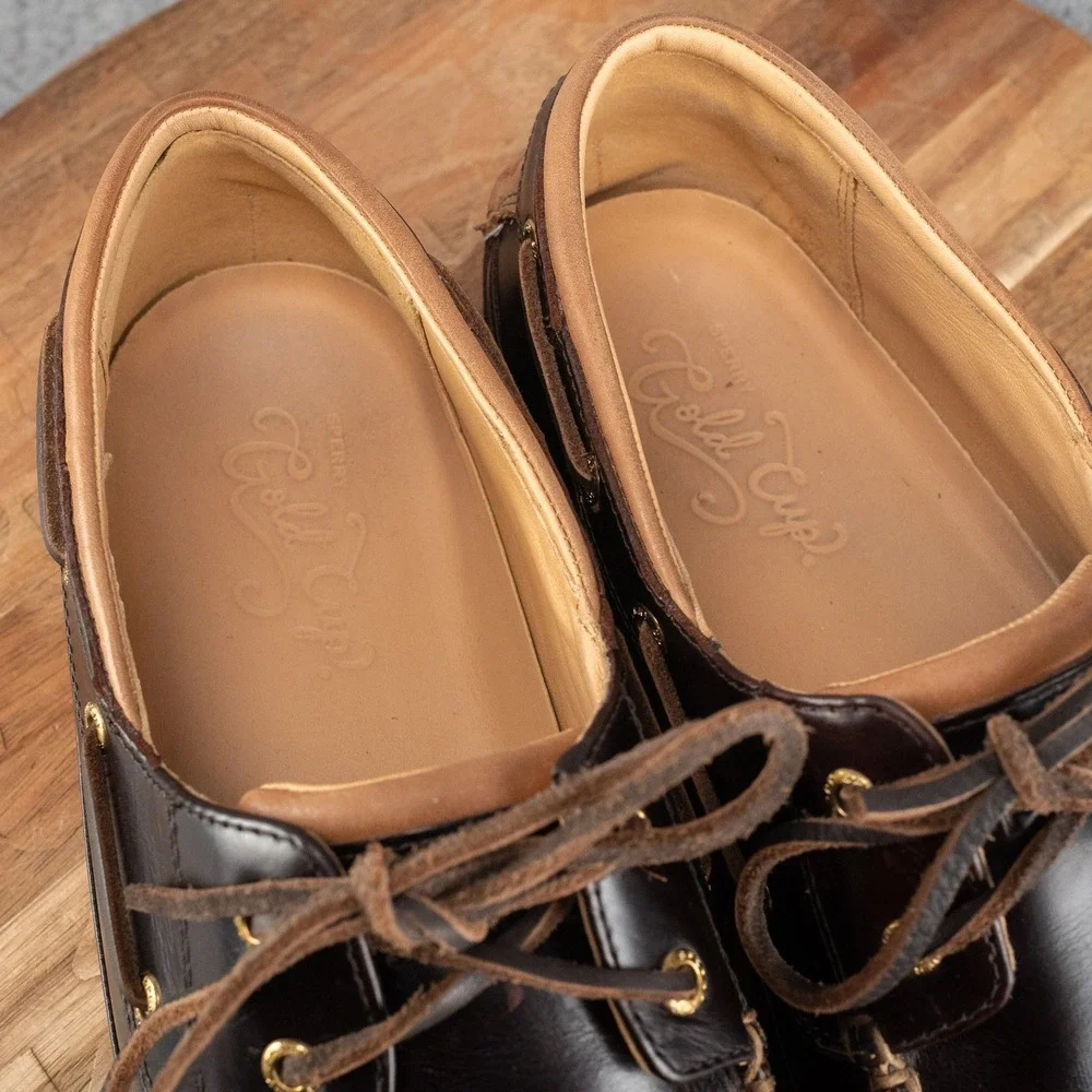 Sperry Top Sider 2 Eye Gold Cup Collection Boat Shoes Size 12 M Brown